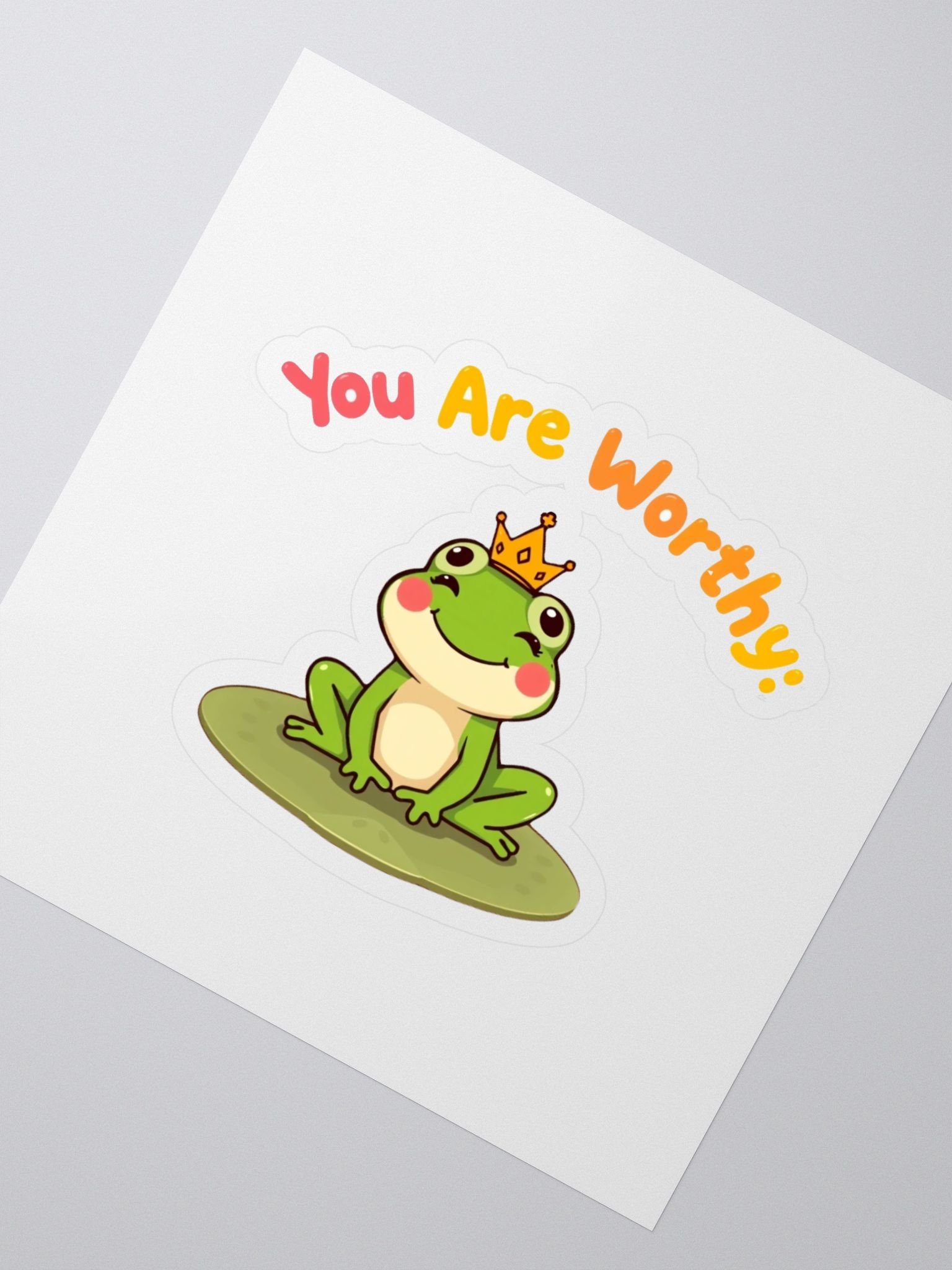 Crowned Frog You Are Worthy! Stickers product image (2)