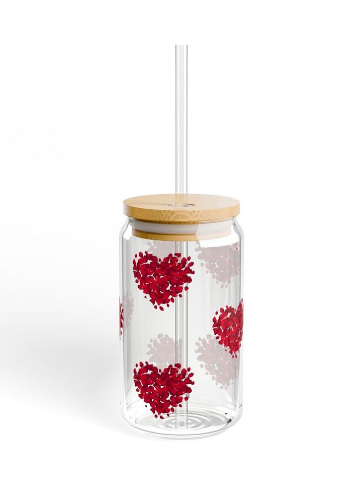 Sipper Glass, Love Heat Design, 16oz product image (1)