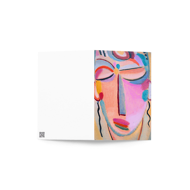 Abstract Modern Expressionist Portrait Greeting Card product image (2)