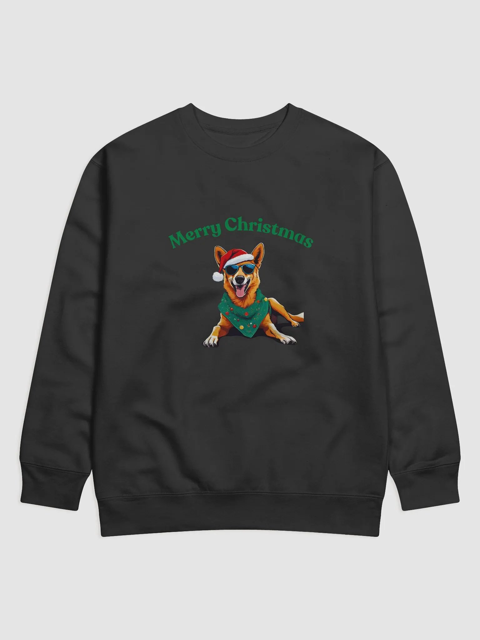 Festive Dingo Merry Christmas Sweatshirt - Green product image (1)