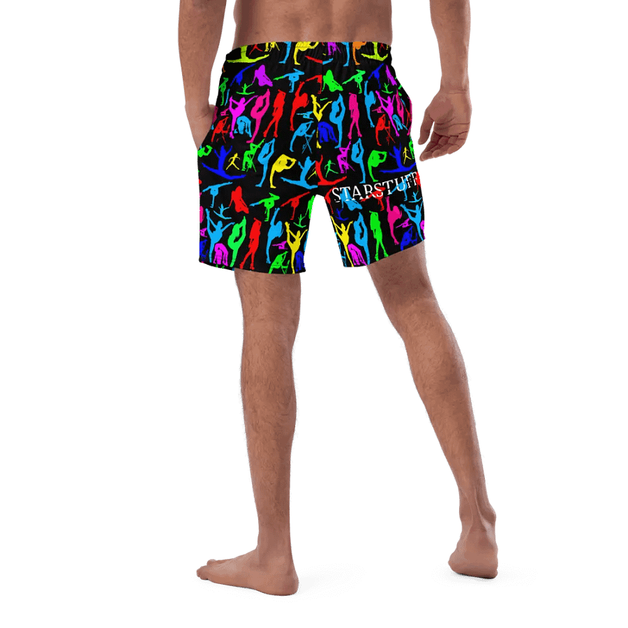 Black Bright Flexible StarStuff Swim Trunks product image (1)