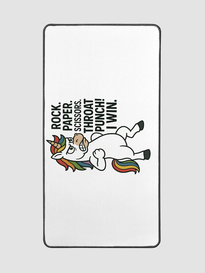 Rock. Paper. Scissors. THROAT PUNCH! - Desk Mat product image (2)
