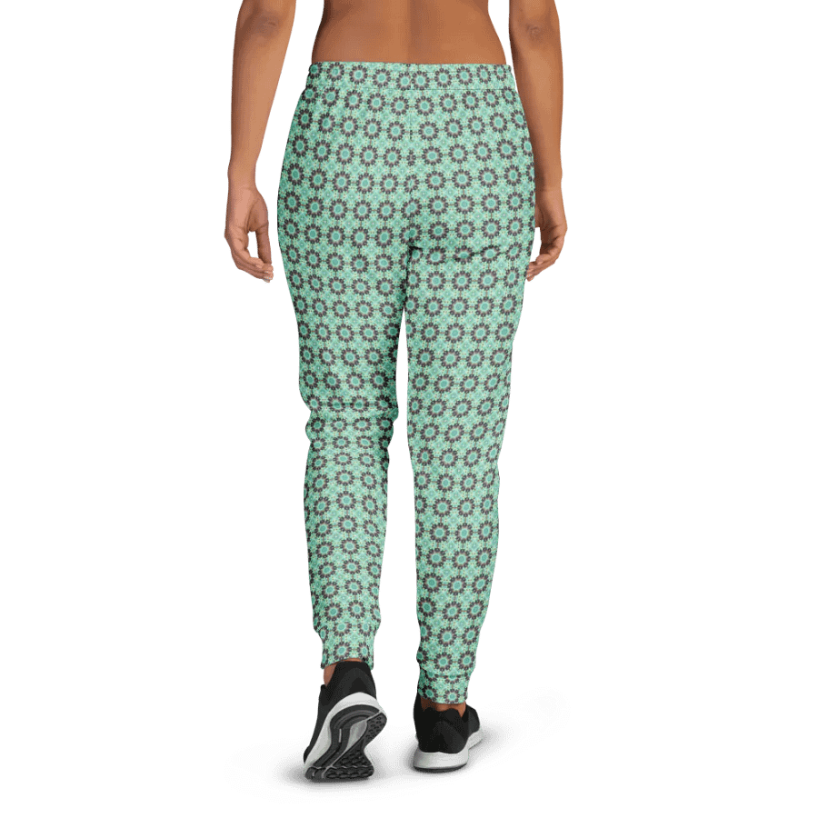 Turquoise Intricate Circles Women's Joggers product image (4)