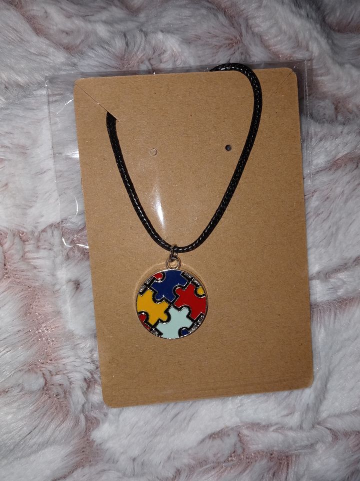 Boss momma autism awareness necklace product image (1)