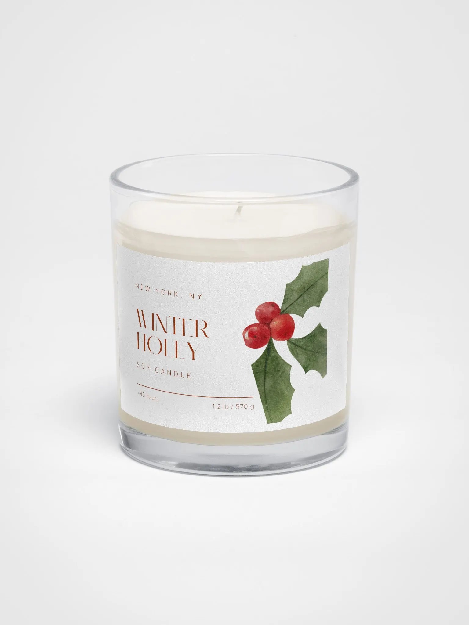 Winter Holly Soy Candle product image (1)