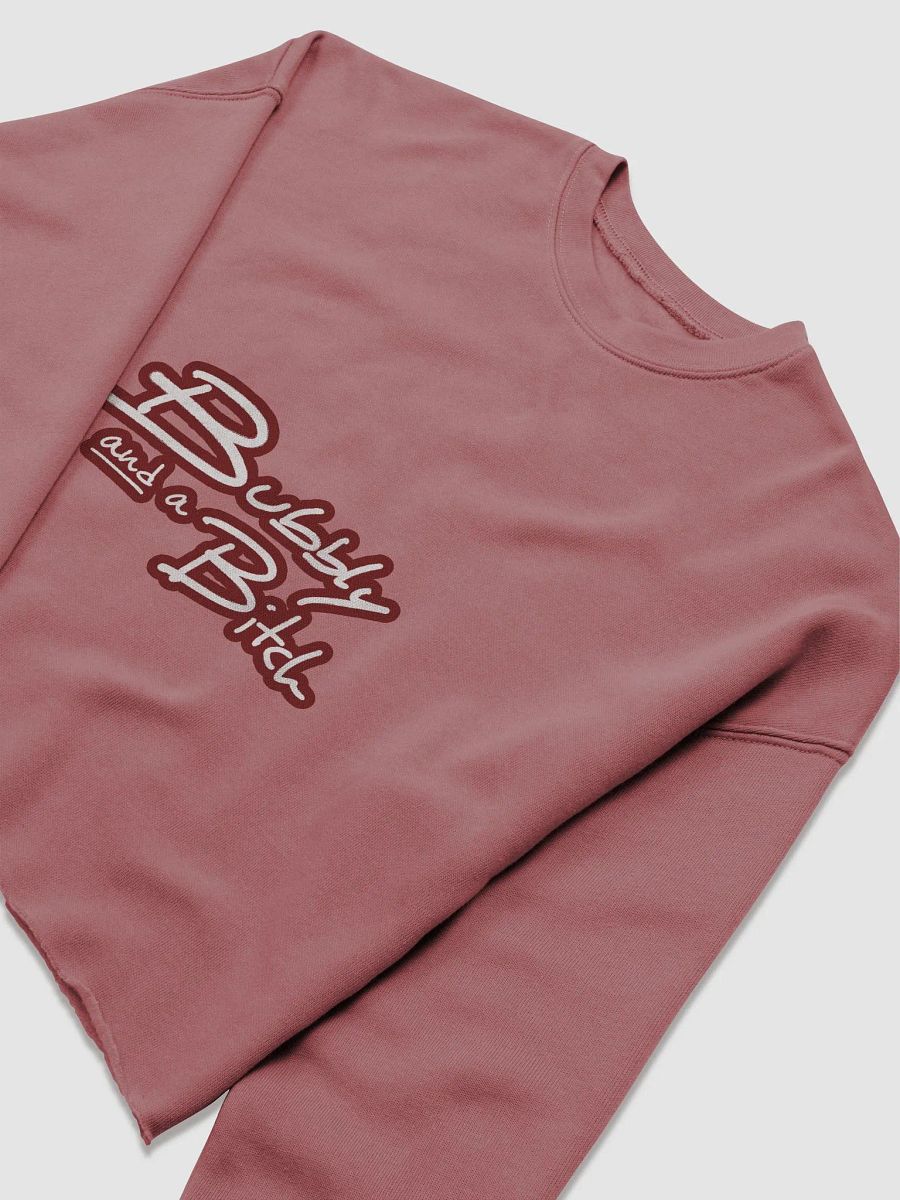 Bubbly and a B*tch (lined design, #6D1616) Women's Fleece Crop Sweatshirt product image (21)