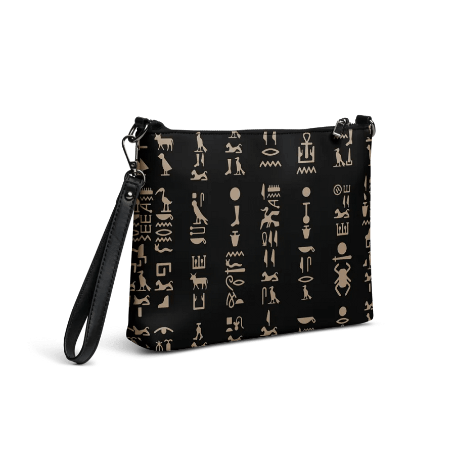 Isis Black Hieroglyphs Crossbody Bag product image (5)