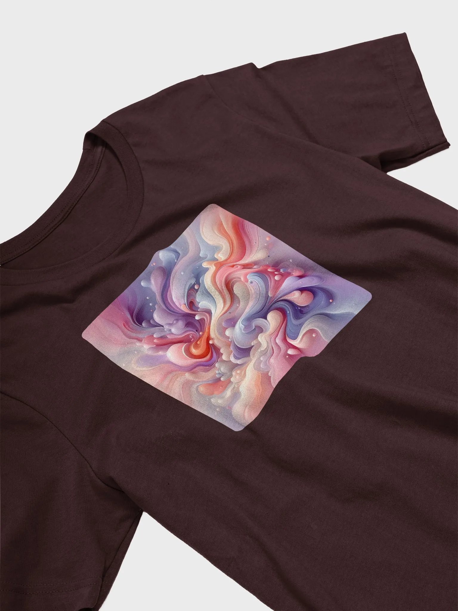 Dreamy Swirls Pastel T-Shirt | AI Design abstract fluid product image (3)