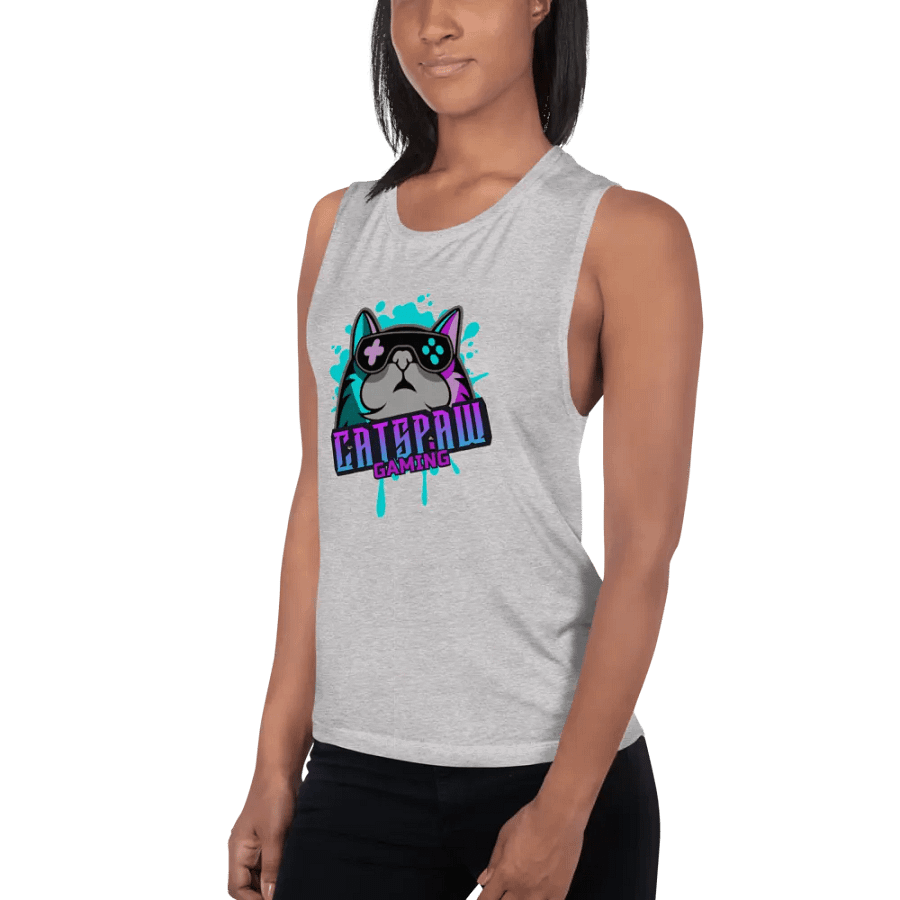Bella+Canvas Women's Flowy CatsPaw Gaming Logo Muscle Tank product image (11)