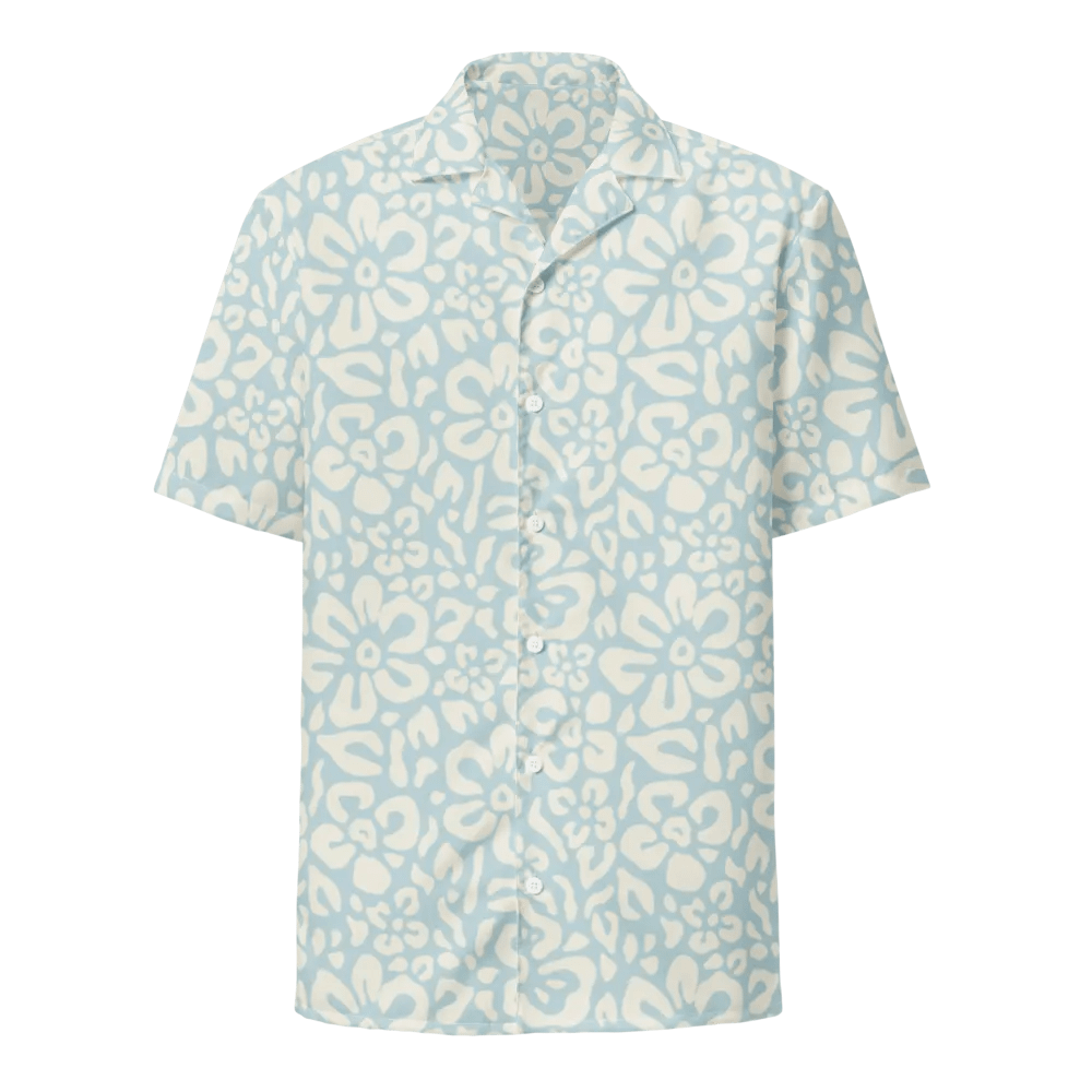 Soft Blue Floral Hawaiian Shirt product image (1)