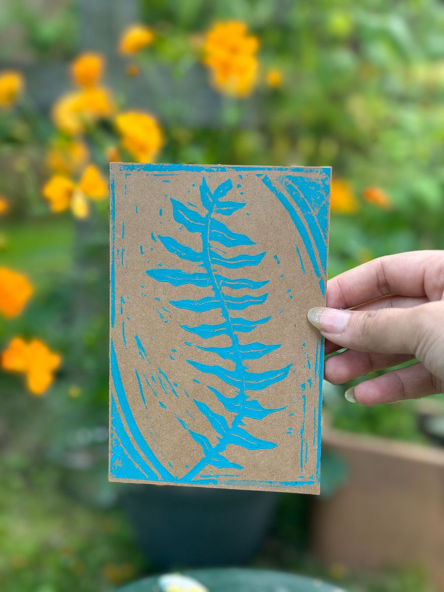 Fern Block Print Greeting Card (Blank) product image (3)