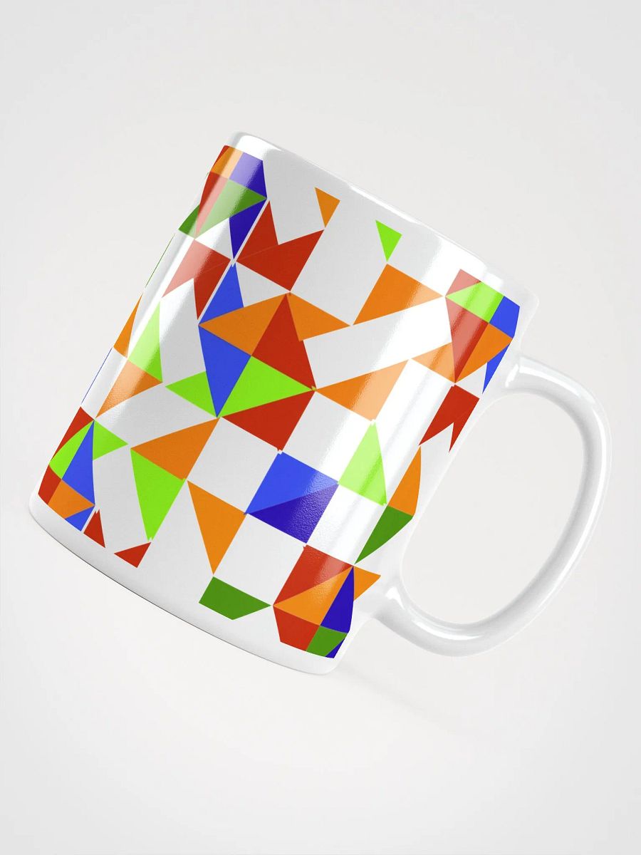 Geometric Shapes Multicolored White Mug product image (18)