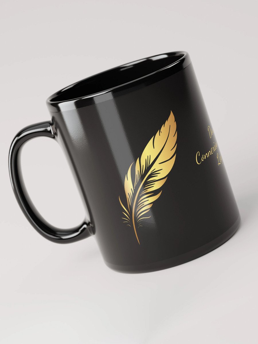 Mug Noir et Doré - Plume - Cadeau Spirituel product image (3)