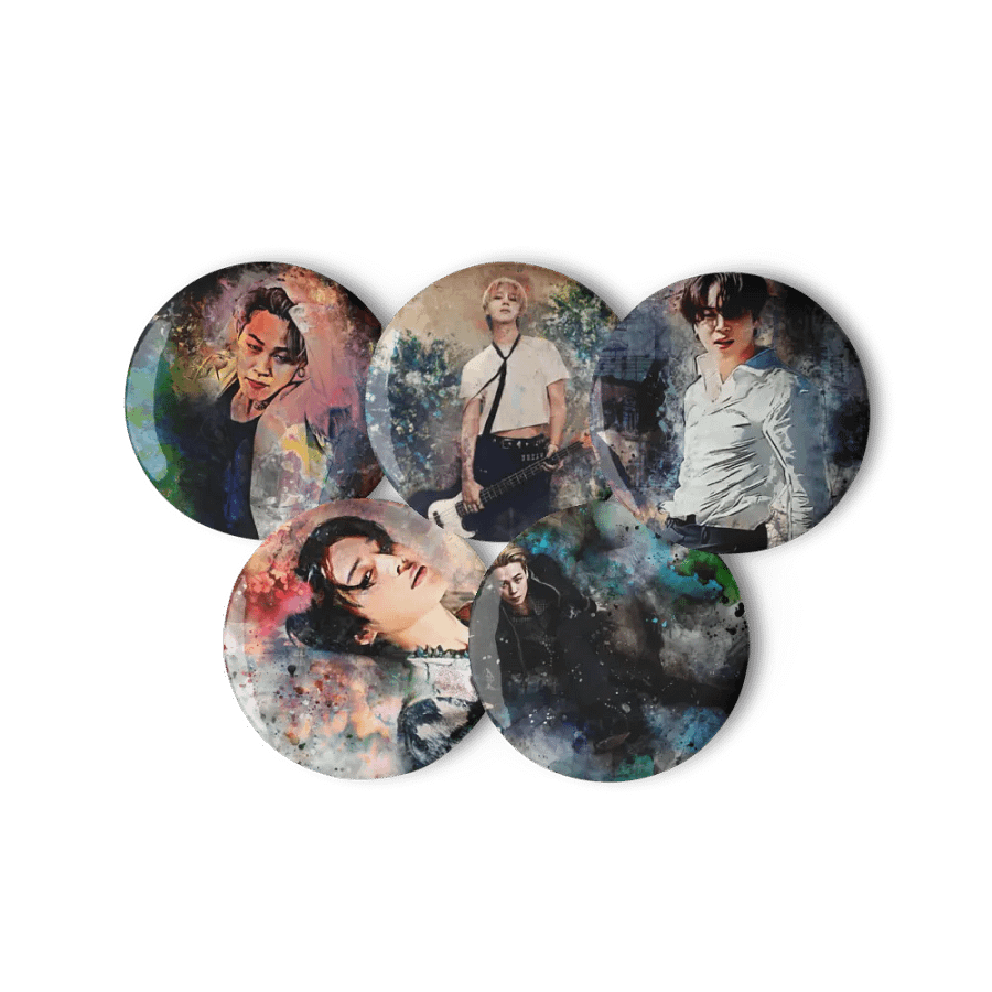 BTS - Jimin set of Buttons 2 - Designed by ChimberArt product image (11)