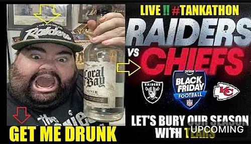 Live streaming in 15 minutes come hang watch me get crunk for my 1 time a year Live Stream Game lol 
Youtube.com/Raidercentra...