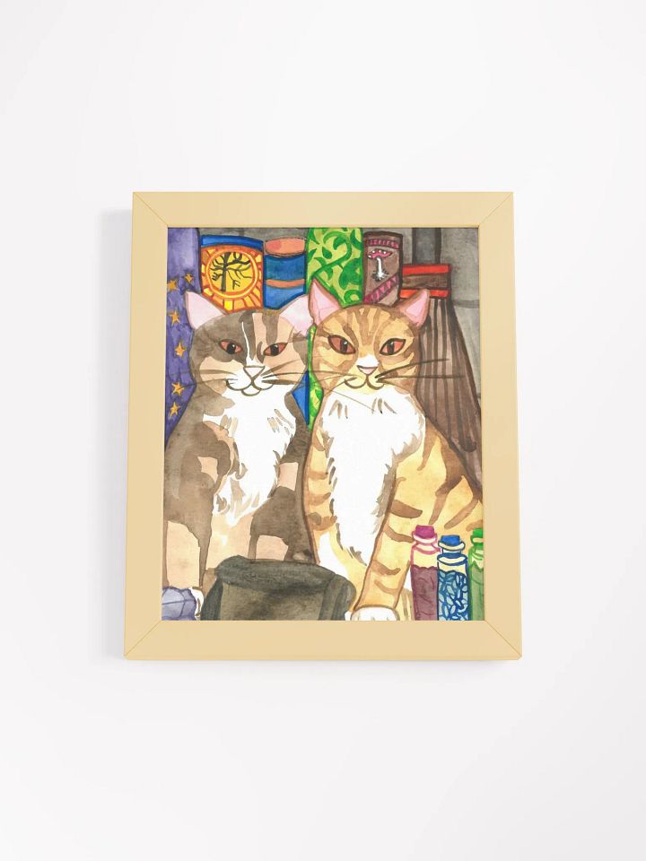 Two Cat Witches Framed Print product image (2)