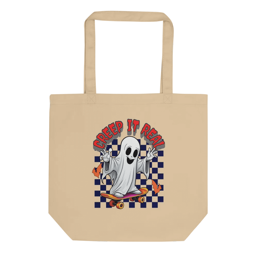 Creep It Real Ghost Skateboard Tote Bag product image (1)