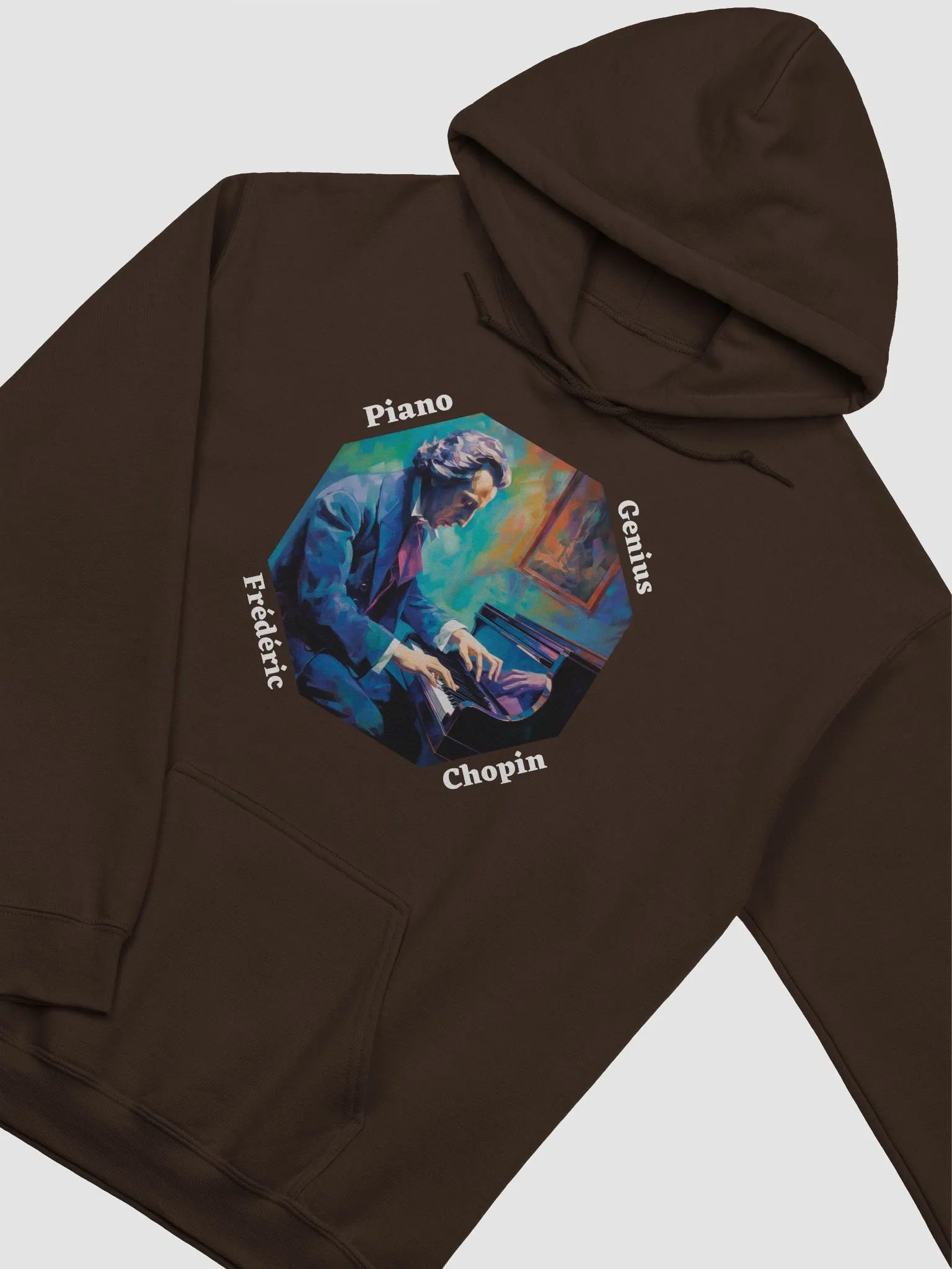 Frédéric Chopin [Playing Piano] - Piano Genius | Dark Hoodie product image (3)