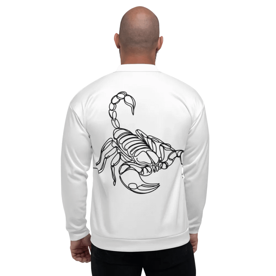 Scorpion Line Art Design All-Over Print Bomber Jacket product image (2)