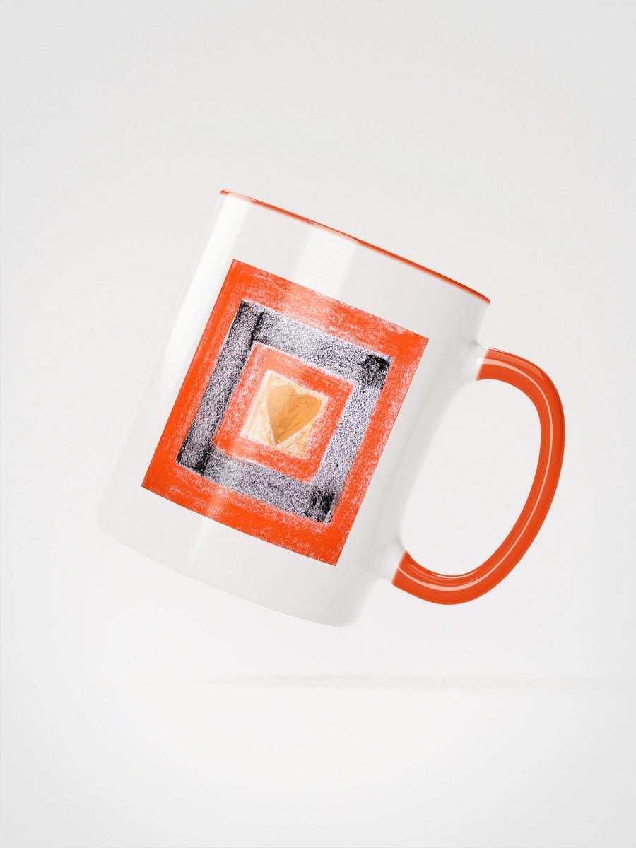 Golden Heart Geometric Ceramic Mug product image (2)