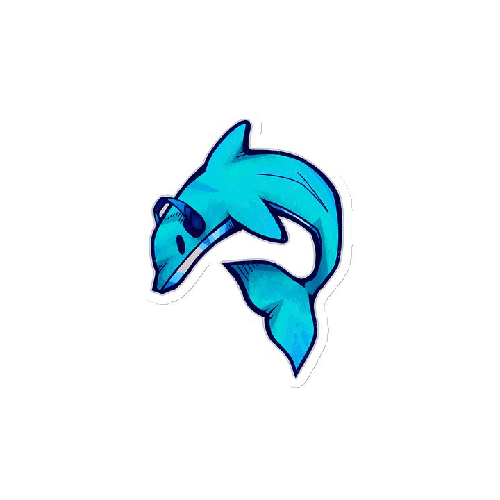 Synthwave Dolphin Magnet product image (2)