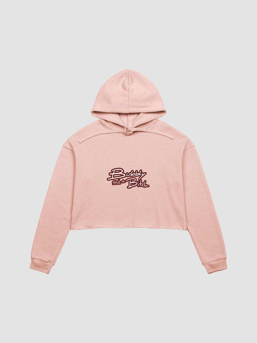 Bubbly and a B*tch (lined design, #6D1616) fleece cropped hoodie product image (10)