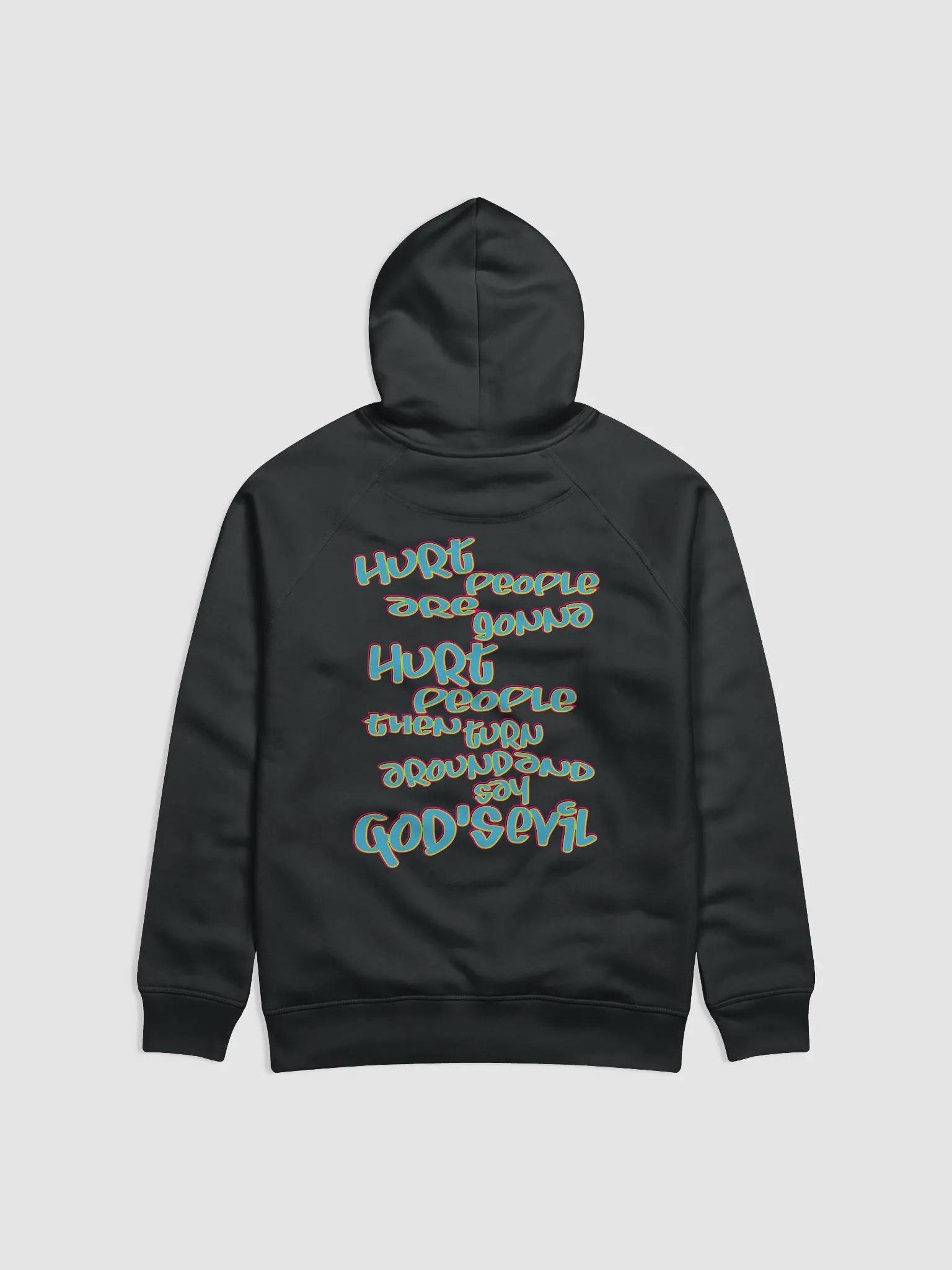 Hurt People - Blue Graffiti - Stanley/Stella Eco Hoodie (BACK) product image (1)