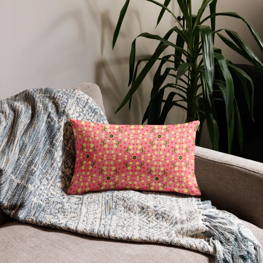 Hearts and Flowers Pink Pillow Case product image (25)