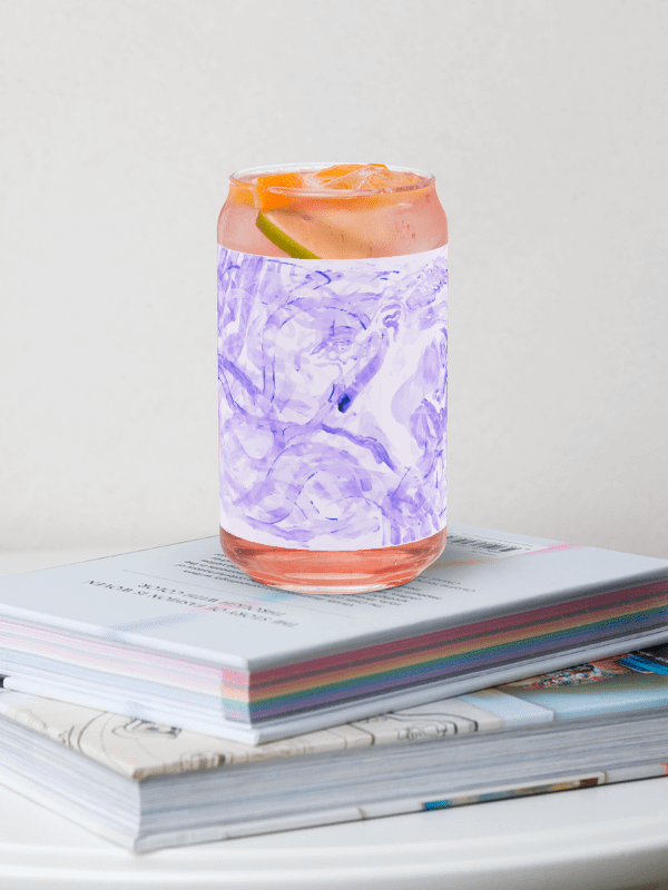 WRAPPED IN HOLY SPIRIT LAVENDER GLASS CUP product image (3)