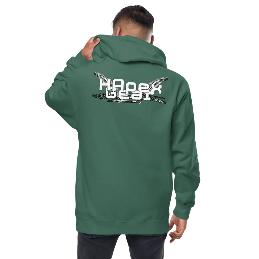 Fleece Zip Up Hoodie - Embroidered - White HApex Gear White Logo product image (1)