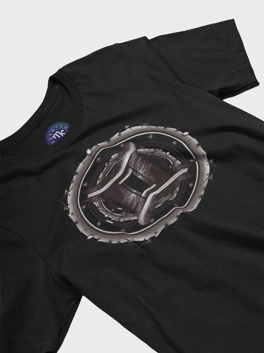 Unisex Gemini Zodiac T-Shirt - Futuristic Metallic Symbol, Cosmic Design, Astrology Gift product image (5)