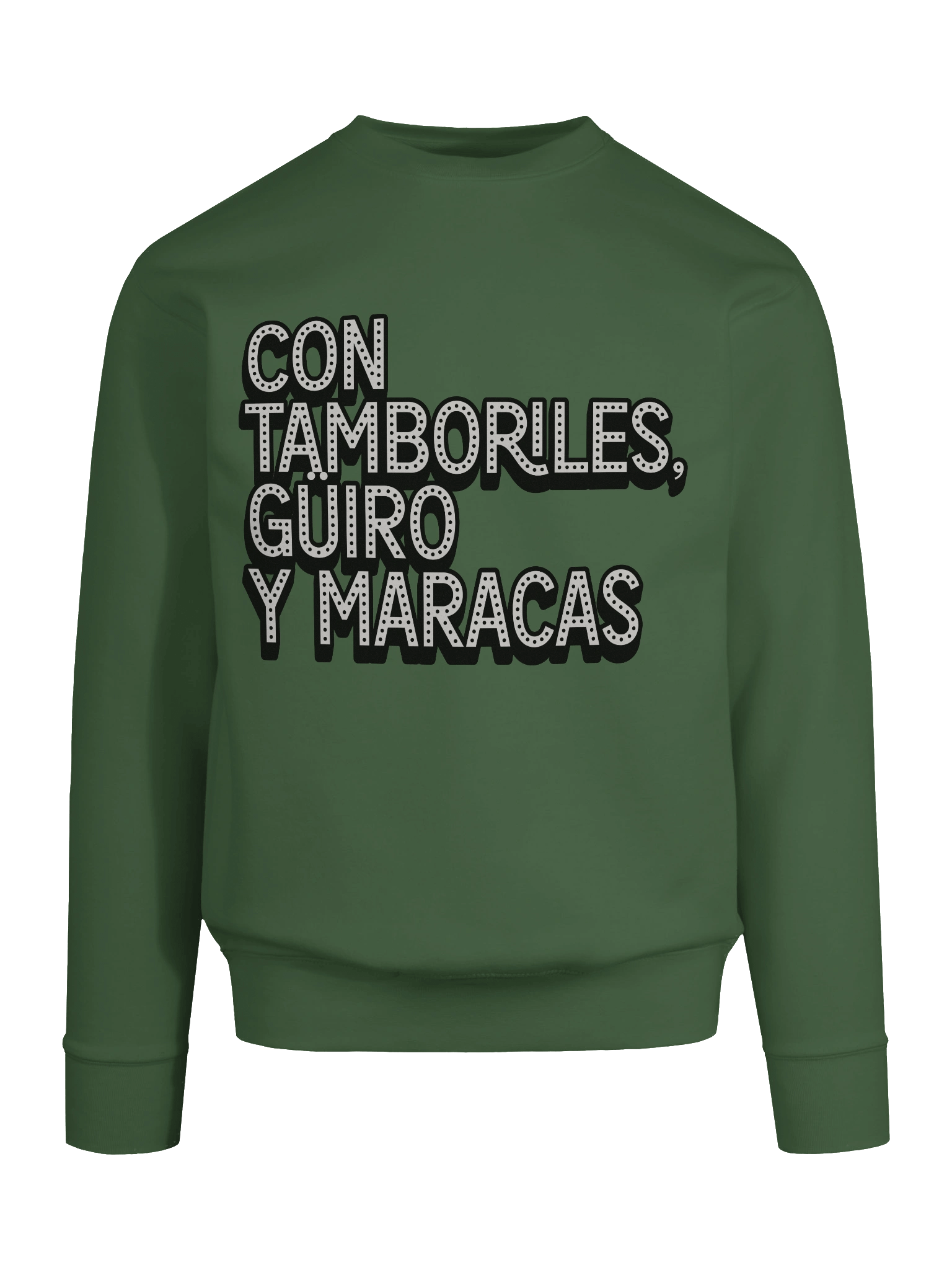 Con Tamboriles, Güiro y Maracas Premium Crewneck Sweatshirt product image (6)