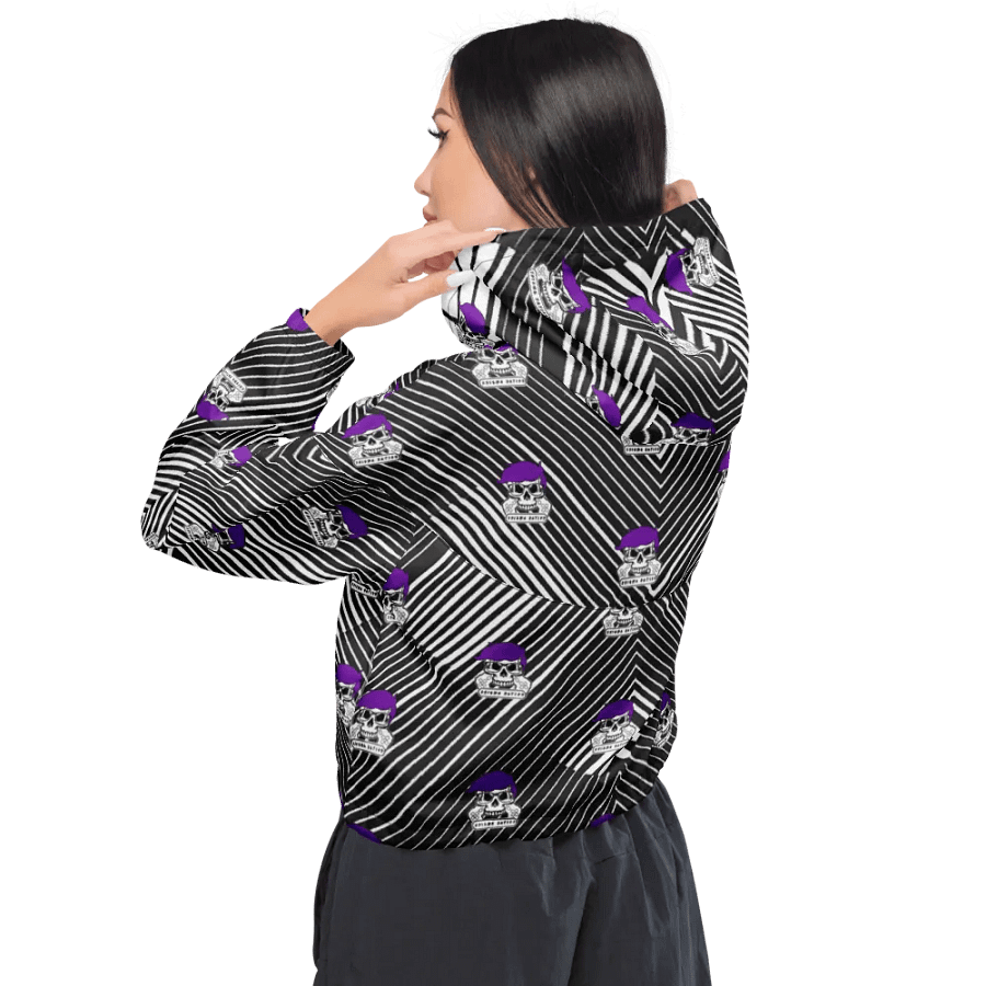 Enigma Nation All-Over Print Women's Cropped Windbreaker product image (5)