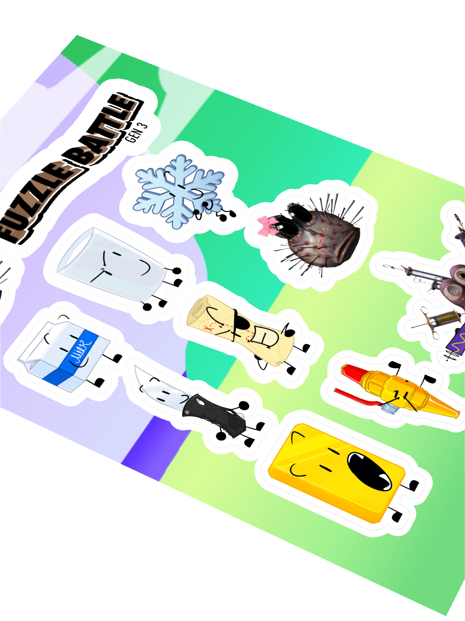 Fuzzle Battle Gen 3 Sticker Sheet product image (2)
