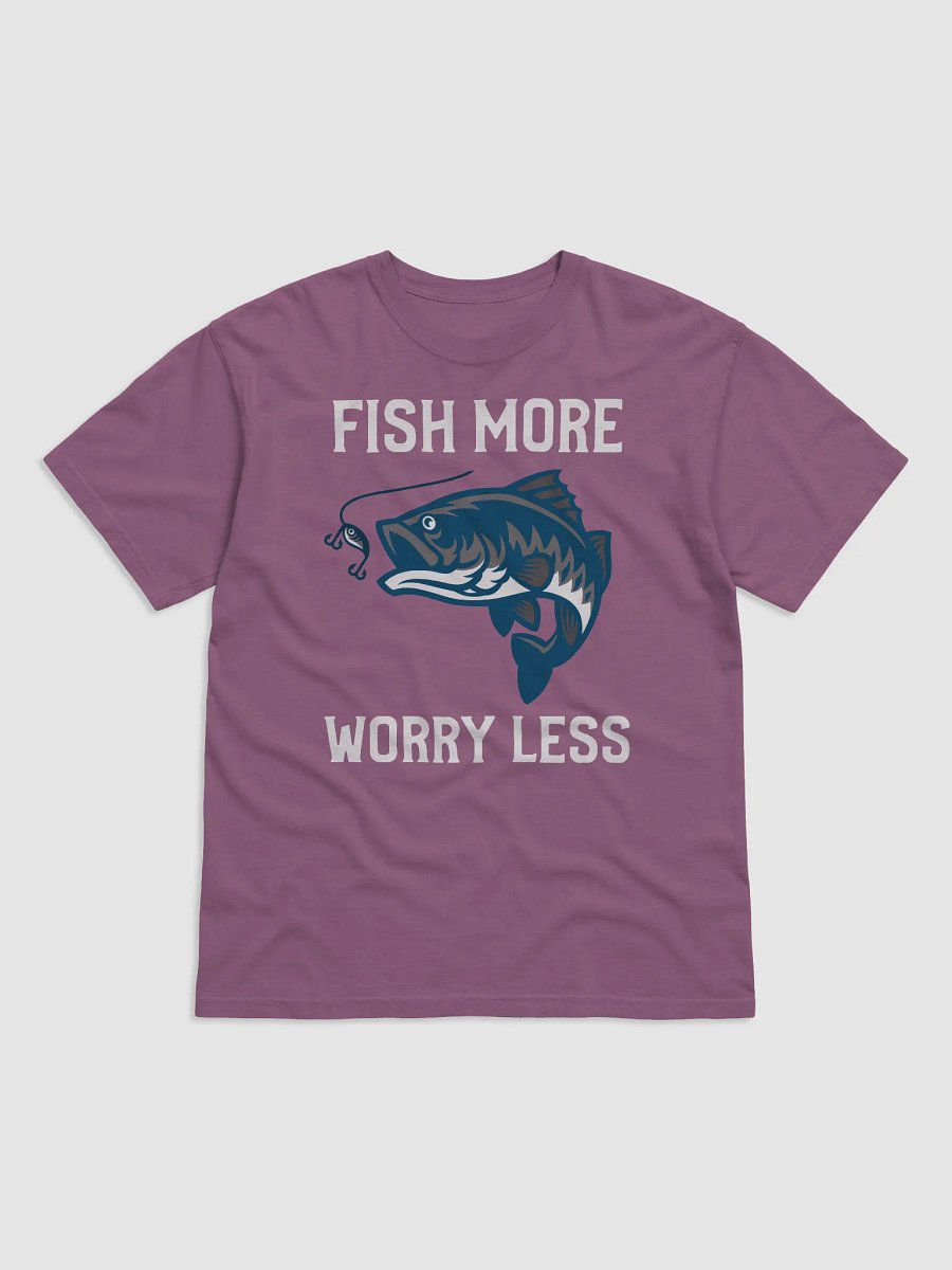 Fish more worry less fishing t-shirt product image (8)