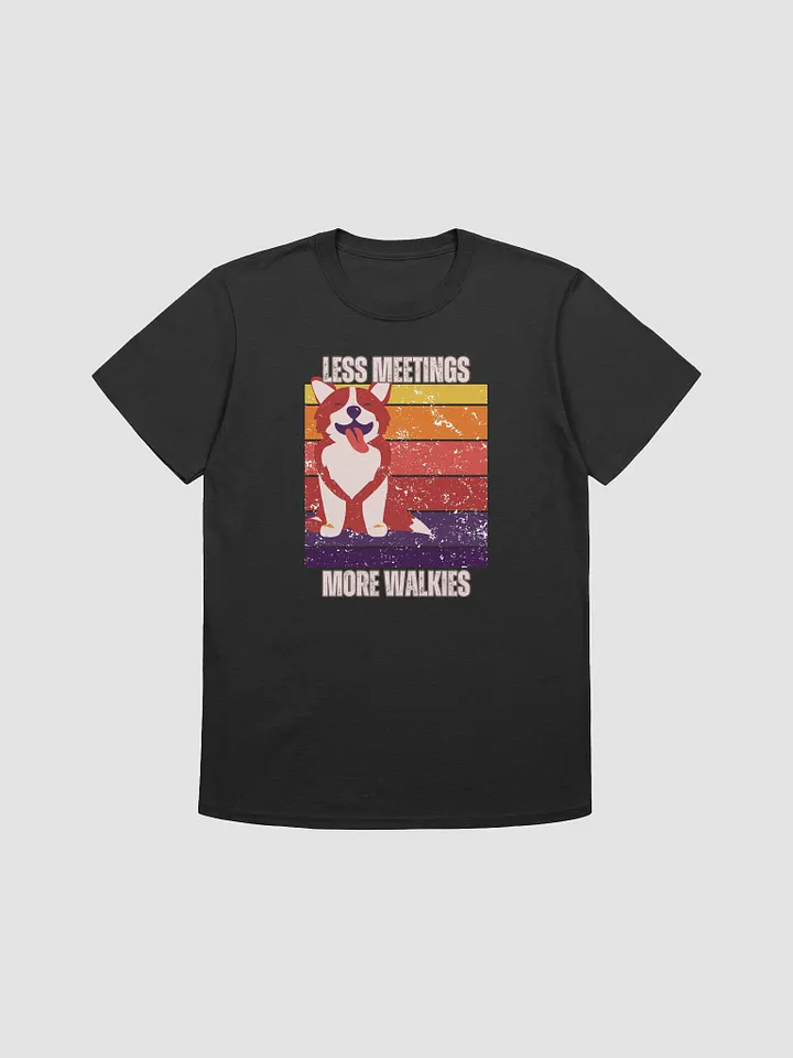 Less Meetings, More Walkies – Retro Dog Lover T-Shirt product image (1)