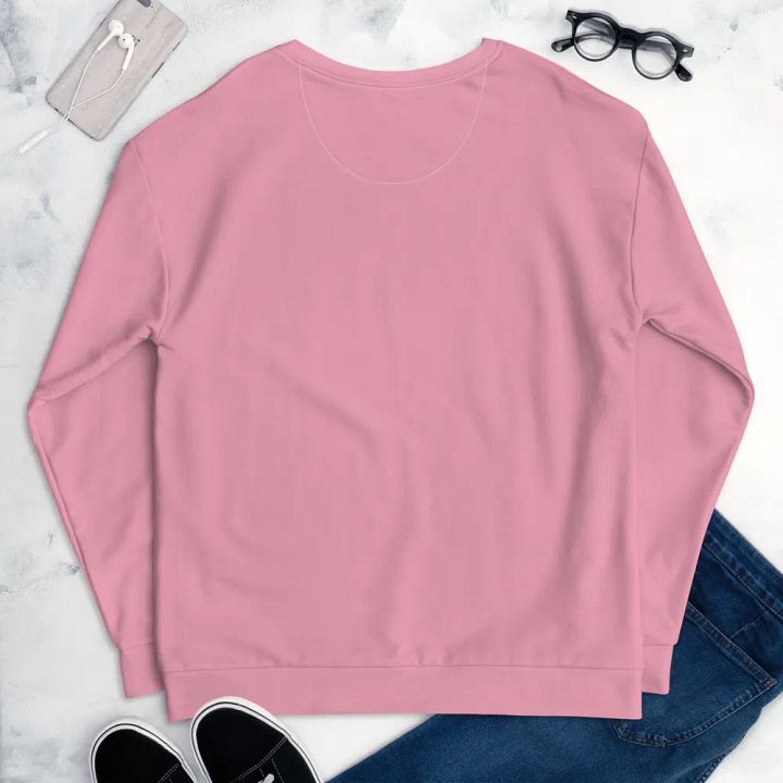 Plain Bubblegum Pink Soft Summer Unisex Recycled Polyester Heavyweight Premium Sweatshirt by Treasure Pie product image (2)