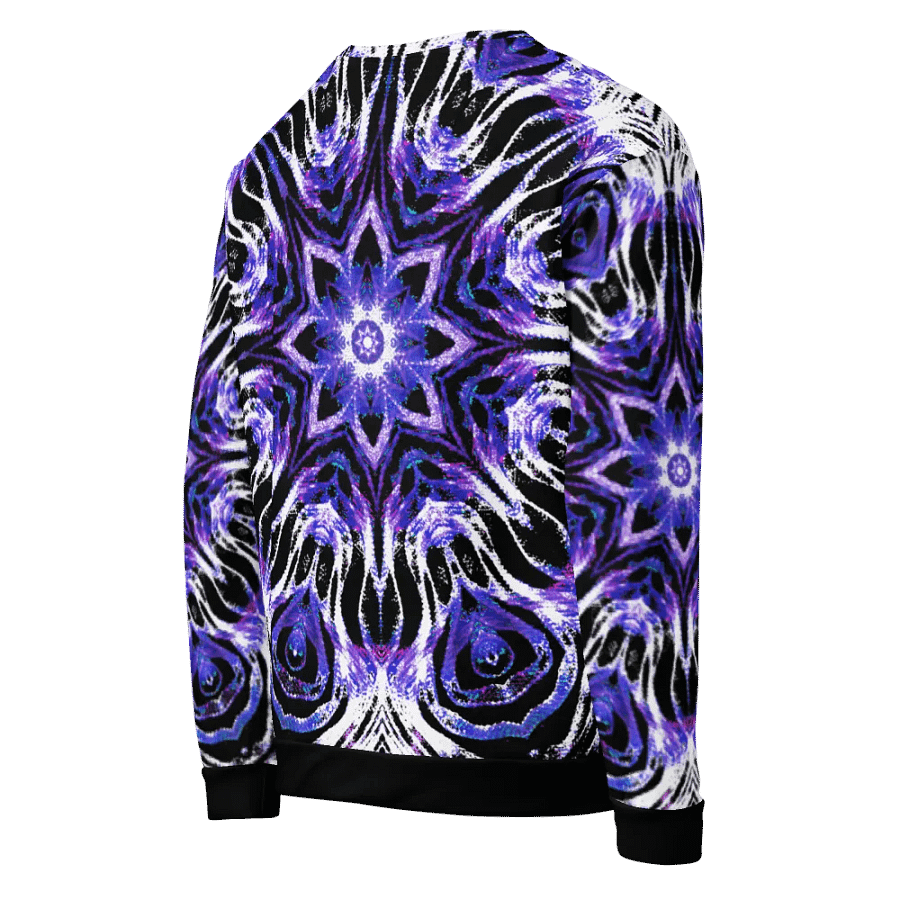 Abstract Symmetrical Purple and White Unisex Sweatshirt product image (7)