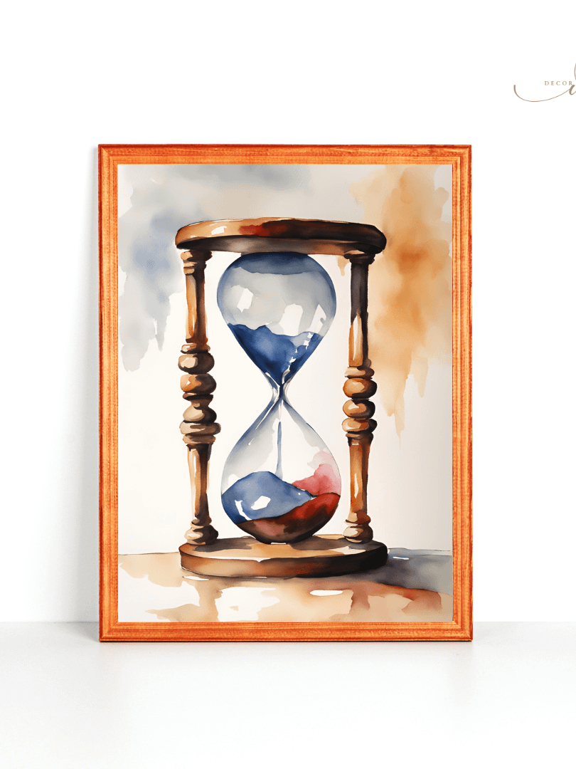 Watercolour Painting Printable Wall Art of HOUR GLASS product image (3)