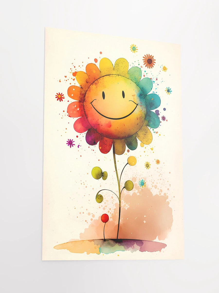 Sunshine Smiles Sunflower Poster: Uplifting Colorful Art for a Happy Home Vibe Matte Poster product image (4)