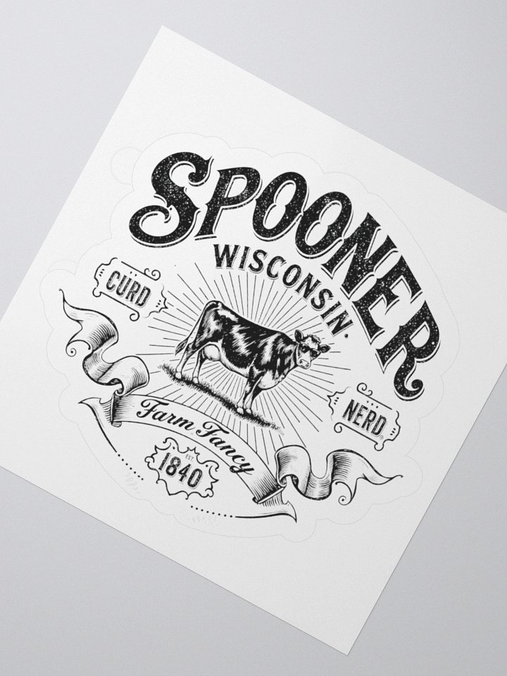 Vintage Wisconsin Curd Nerd Kiss Cut Stickers product image (4)