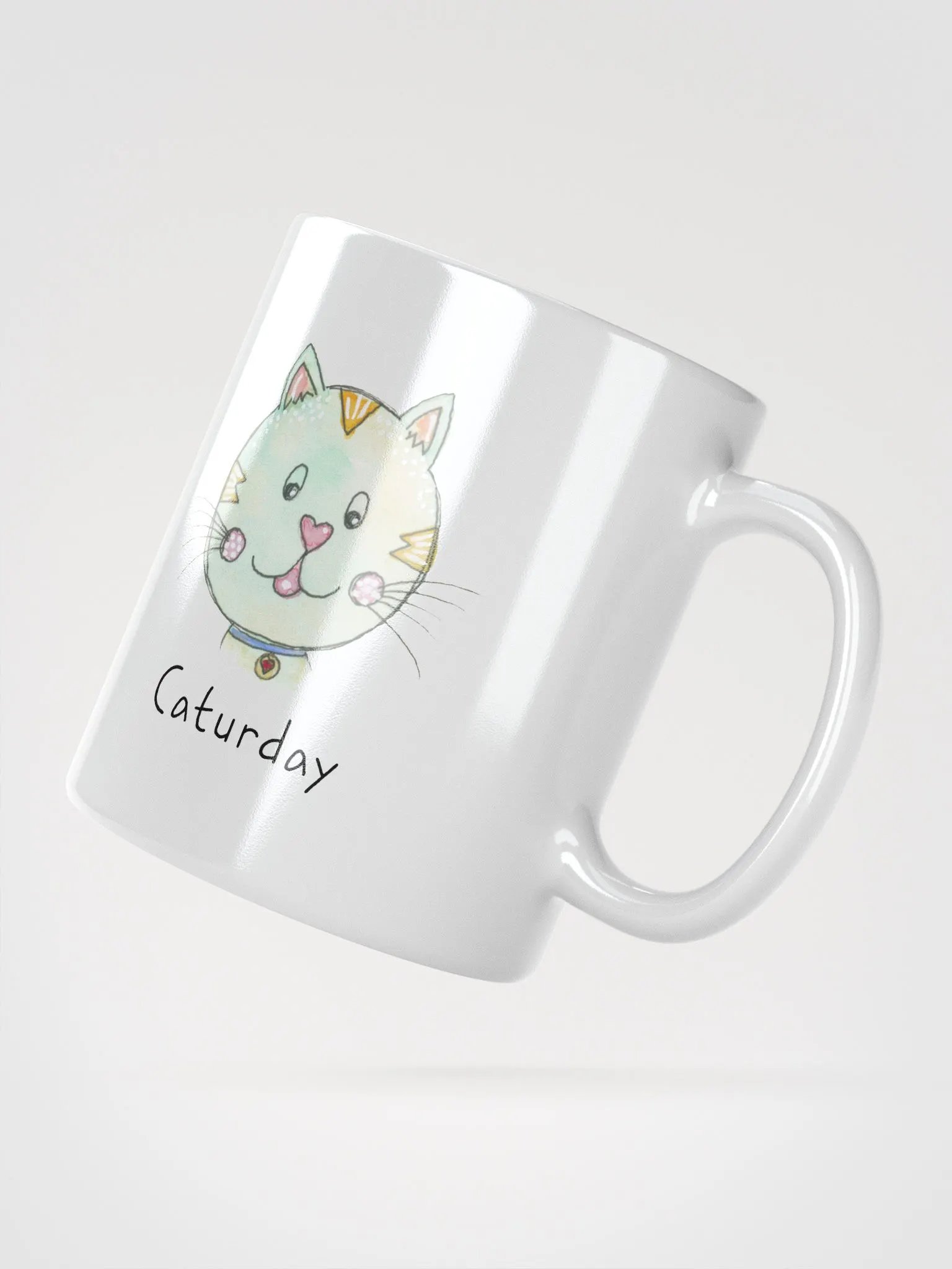 Caturday Whimsical Cat Faces Mug product image (4)