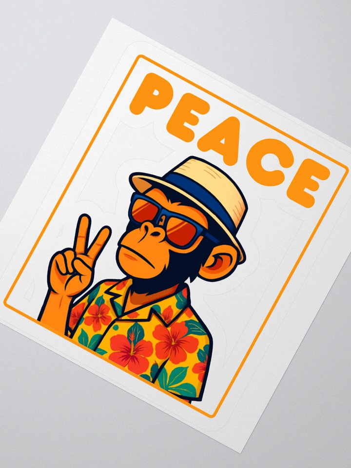 Peaceful Primate Kiss Cut Stickers product image (4)