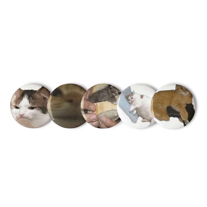 Set of Pin Buttons: Meme Cats 28 product image (3)
