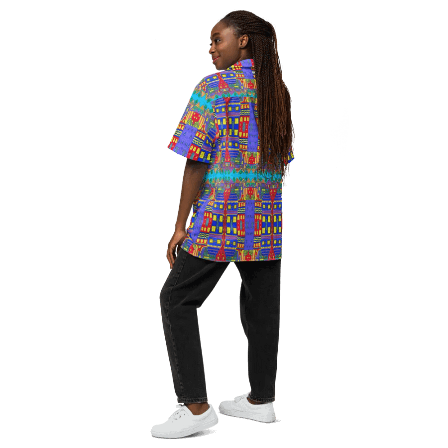 Abstract Playful Houses 2 Unisex Hawaiian Shirt product image (12)