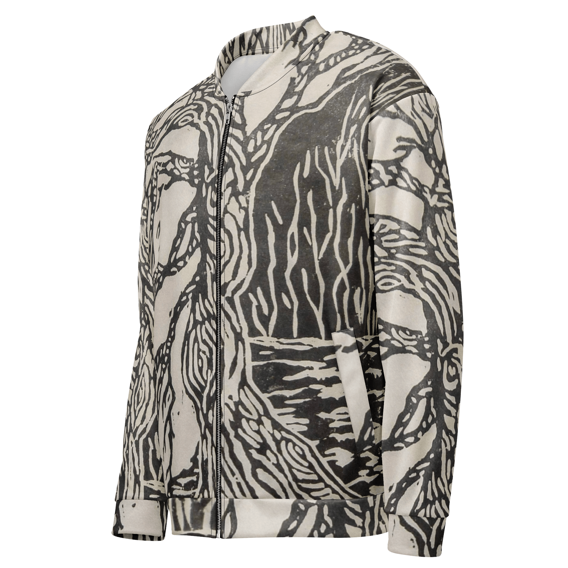 Yin and yang Japanese block print Bomber Jacket product image (3)