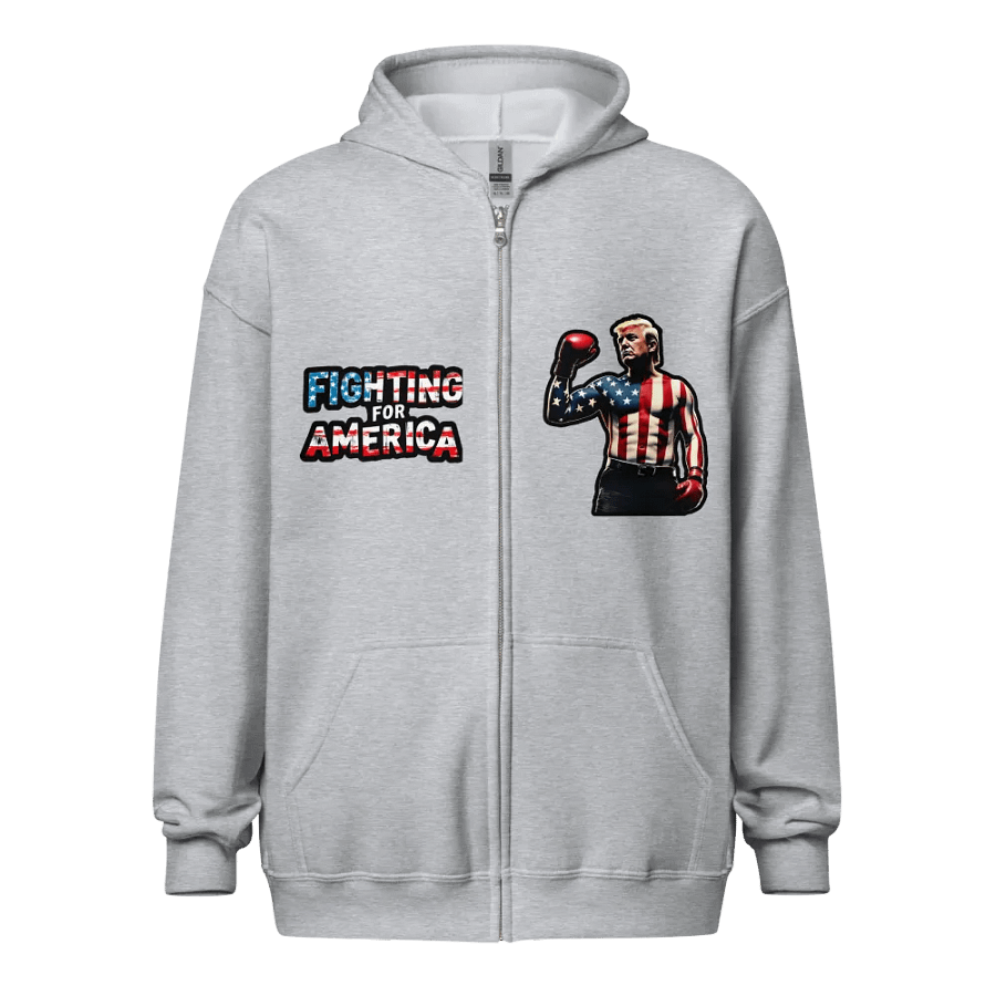 Zip Hoodie: Trump, Fighting for America product image (14)