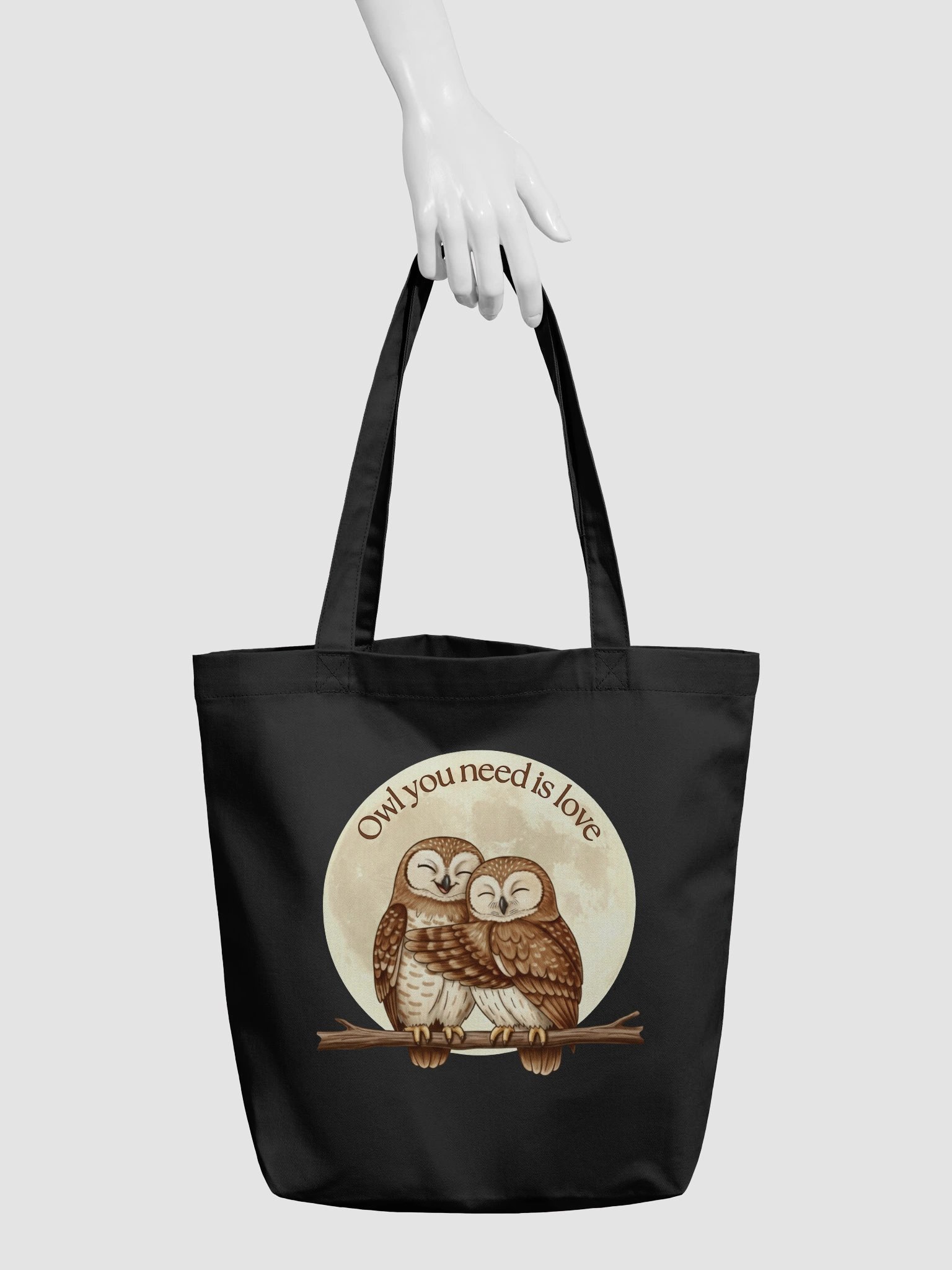 Eco-friendly tote bag: Owl Love product image (3)