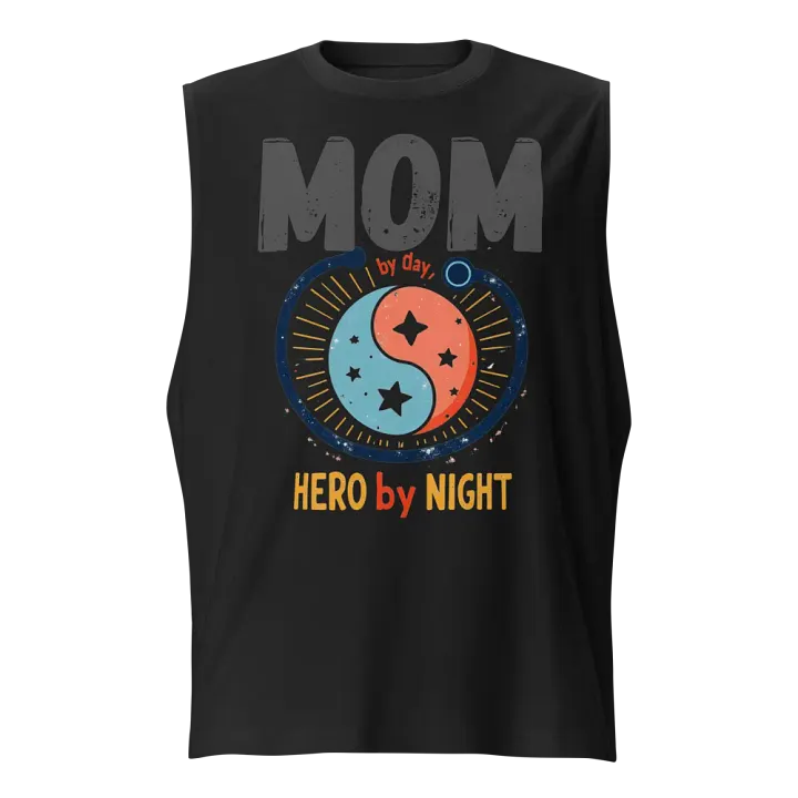 MOM by Day, HERO by Night Muscle Tank product image (1)