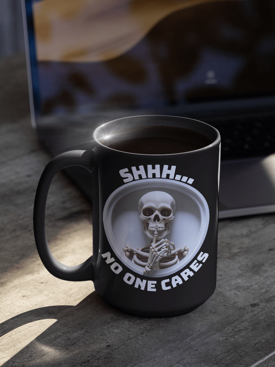 SHHH... No One Cares - Political Humor - Funny - Black Coffee Mug product image (7)